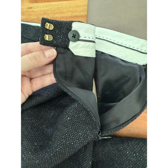 Massimo Dutti High Waisted Tweed Wool Trousers Size US 8 - Picture 6 of 8